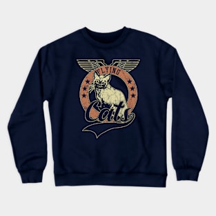 Flying Vintage Cats Crewneck Sweatshirt